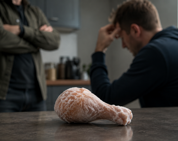 Schlägerei mit Tiefkühlkost